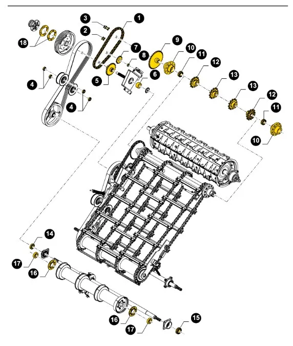 47994751 - Корпус подшипника вала верхнего привода кам. накл. CR9080